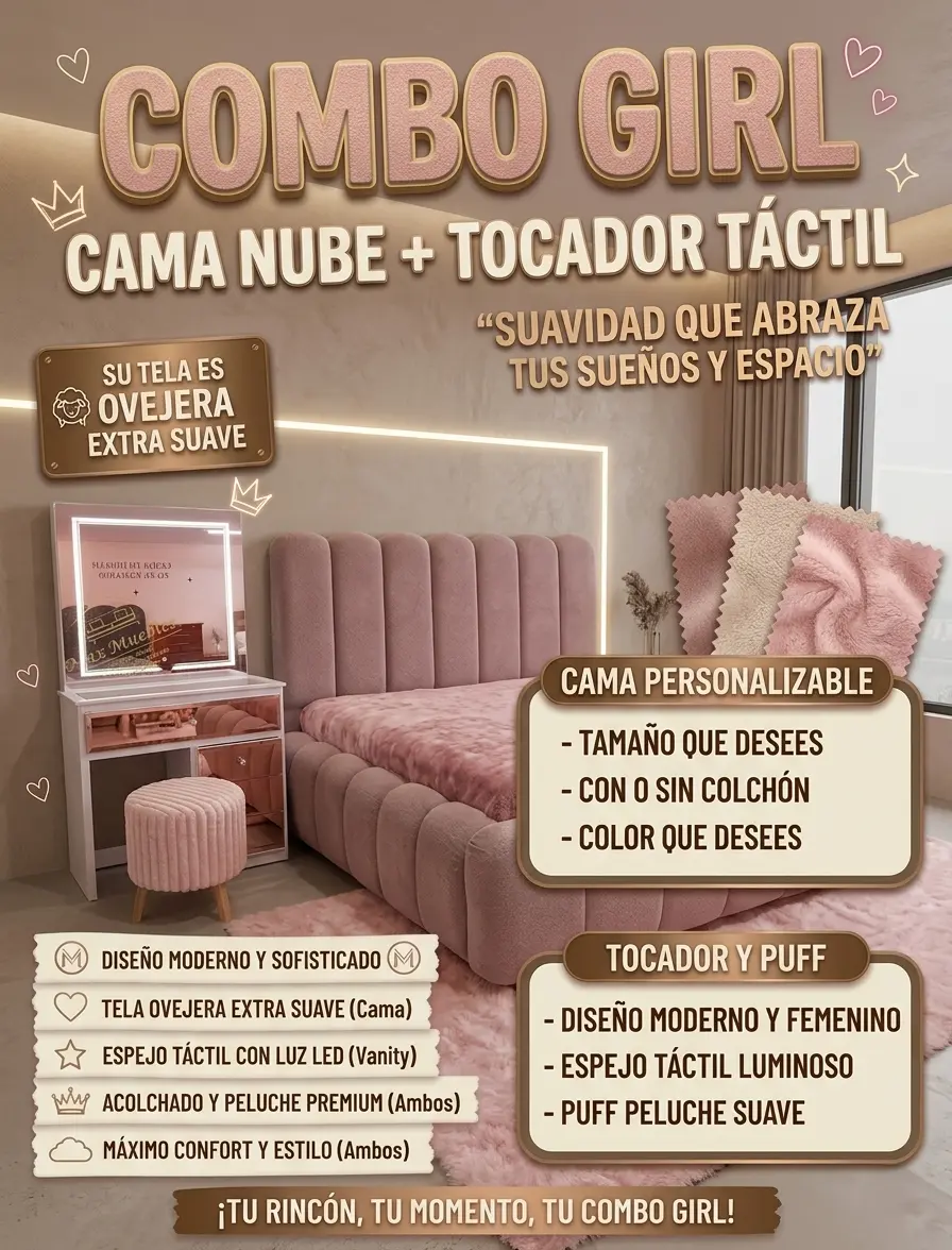 Juego Cama Nube y Tocador