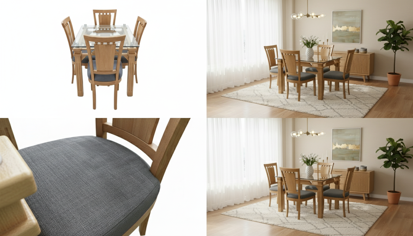 Comedor Base Billar 4 puestos | Lujo y Elegancia