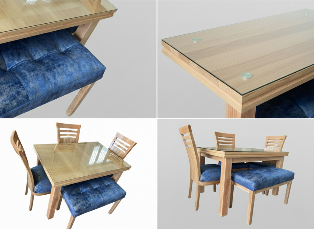 Comedor 5 puestos | Tapa Madera Flor Morado