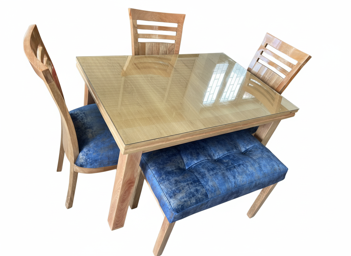 Comedor 5 puestos | Tapa Madera Flor Morado