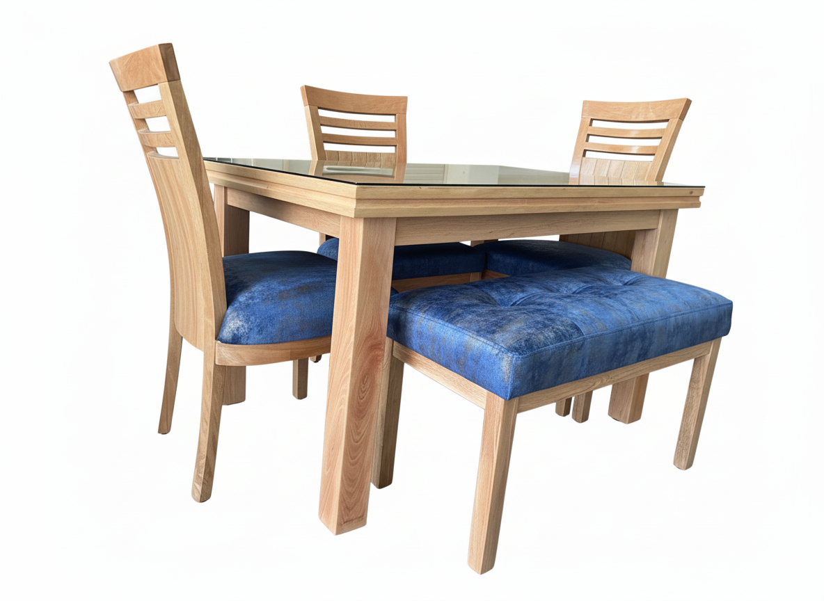 Comedor 5 puestos | Tapa Madera Flor Morado