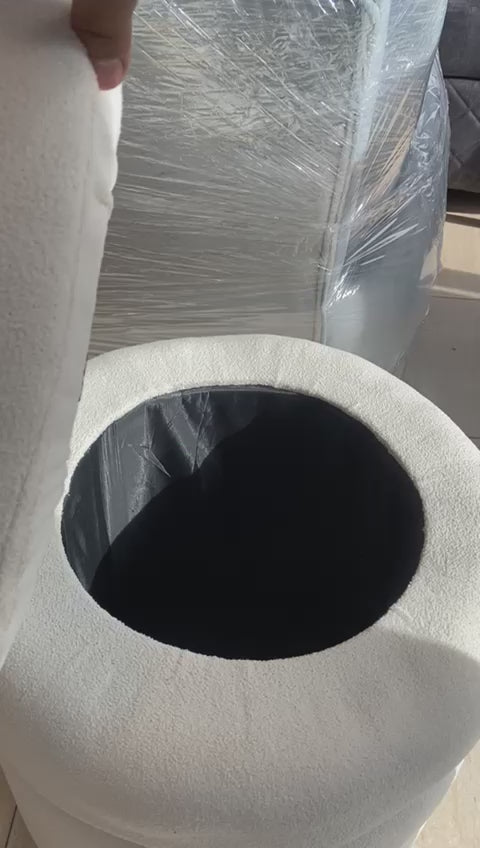 Puff Ovejero con Almacenamiento Minimalista